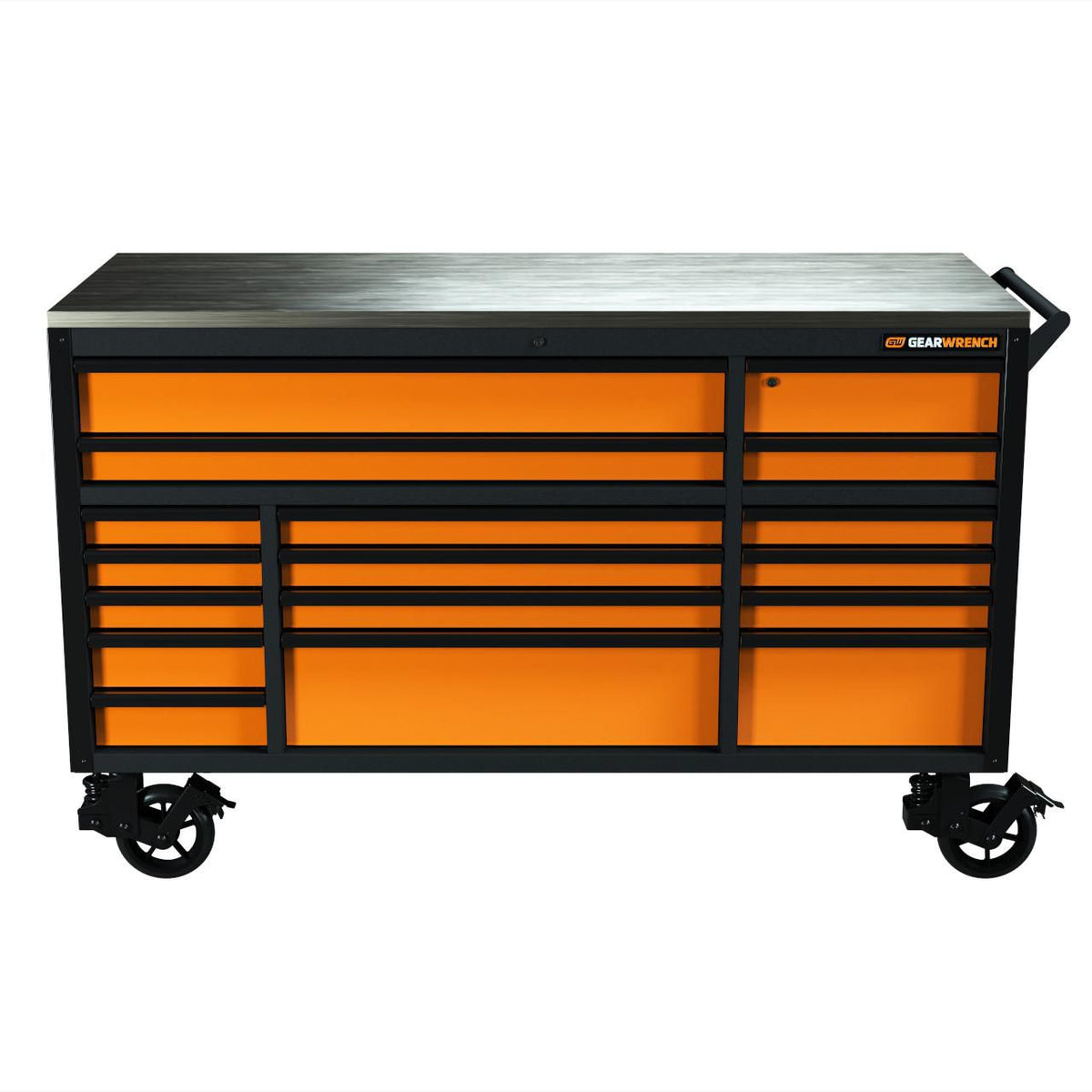 Gearwrench 83238 72" x 30" 17 Drawer Professional Mobile Workbench with Stainless Steel Worktop