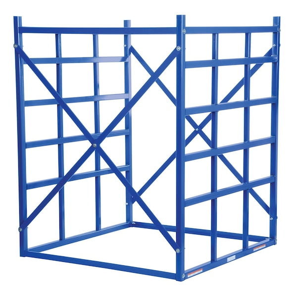 Vestil LBPH-77 Starter Horizontal Bar Storage Rack, 48 in D, 48 in W, 15 Shelves, Blue