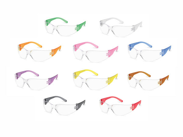 Gateway Safety 4699 StarLite Gumballs Safety Glasses - Lightweight Wraparound Eye Protection with Multi-Color Temple Design