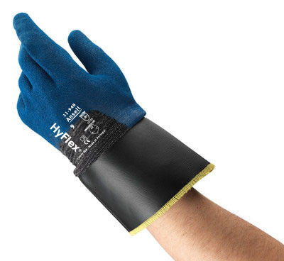 SOS Cleanroom ?11948110? Ansell HyFlex 11-948 Cut Resistant and Oil Repellent Industrial Gloves