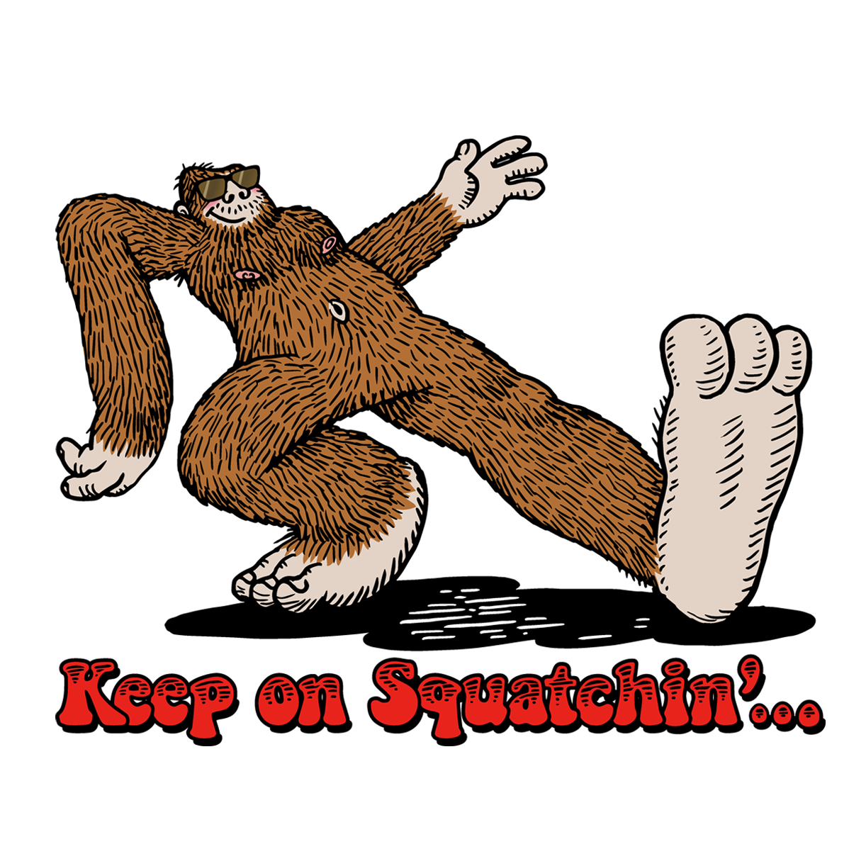 Paradise Clay IHS018 Keep On Squatchin'...STICKER (10 PACK)