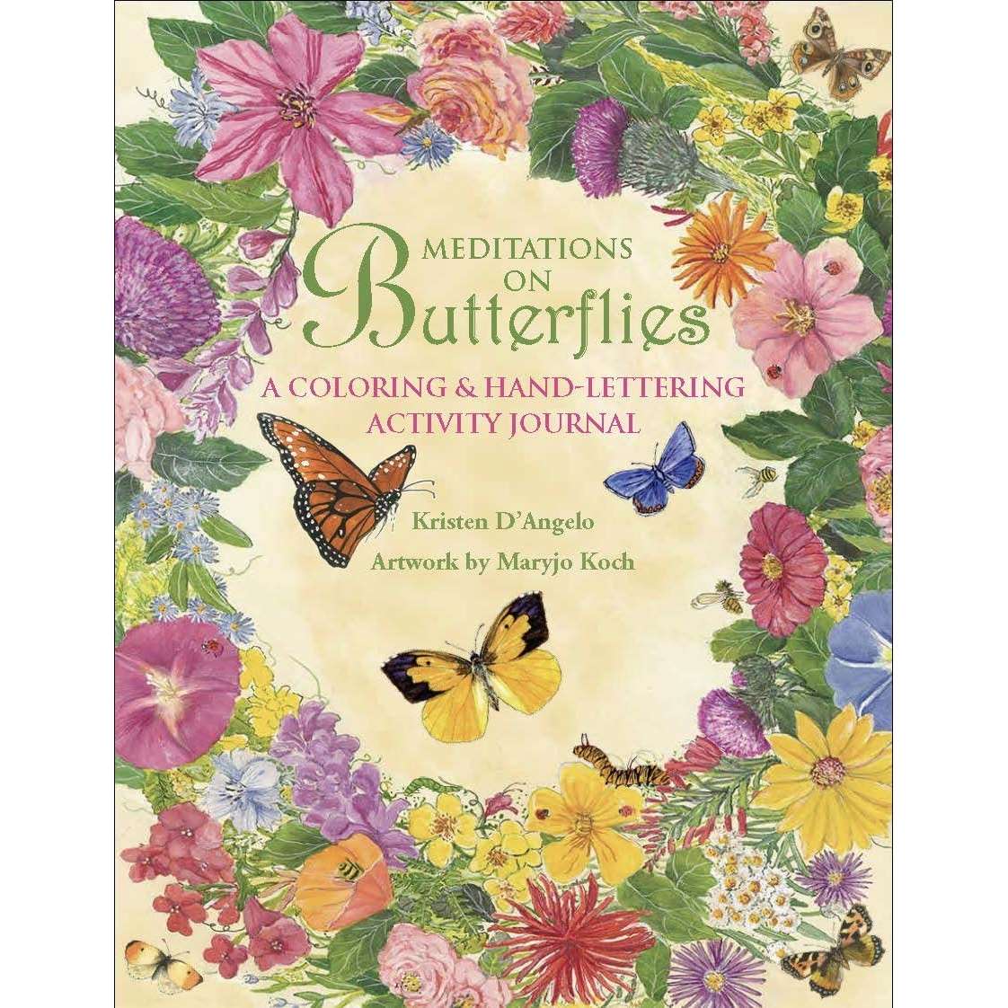 Paradise Clay IPS236 Meditations on Butterflies: A Coloring and Hand-Lettering Activity Journal - Book