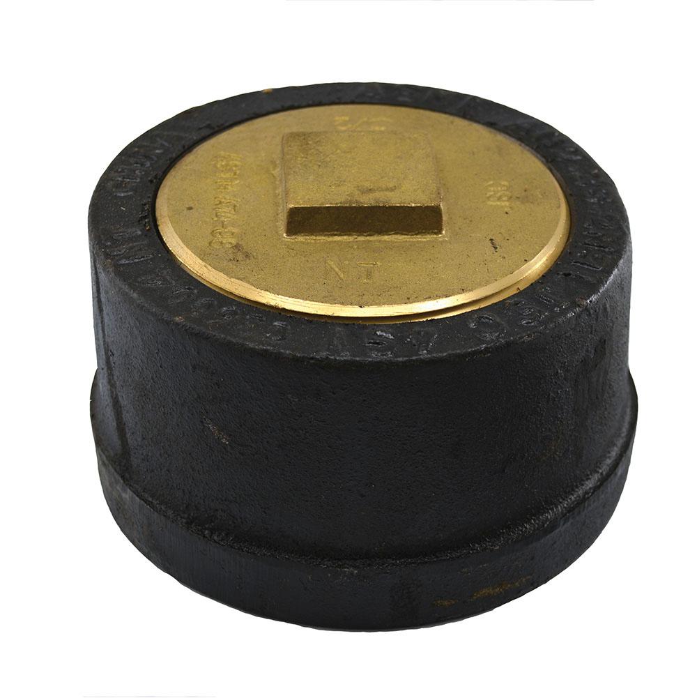 Jones Stephens C36104 4" Service Weight Push-On Cleanout with Gasket with Raised Head Plug - 3-1/4" Height