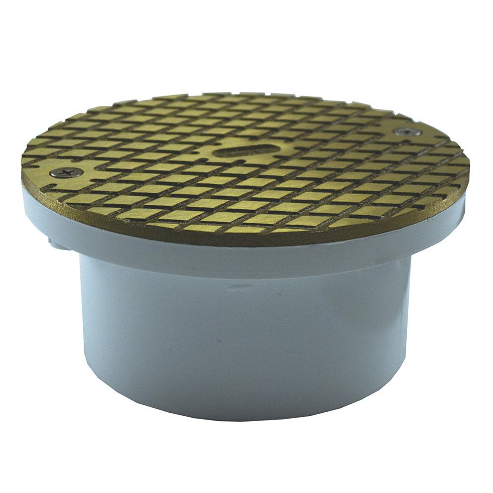 Jones Stephens C60162 3" x 4" PVC General Purpose Cleanout with 5" Nickel Bronze Cover