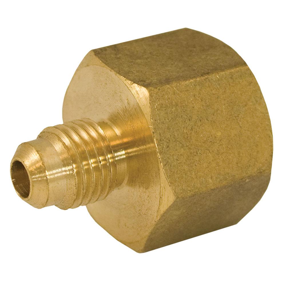 Jones Stephens F40118 1/4" x 1/2" Brass Flare x FIP Coupling