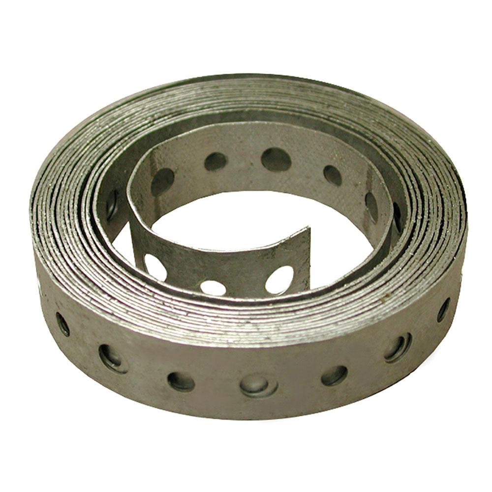 Jones Stephens H20005 3/4" x 50' 20 Gauge Galvanized Pipe Hanger Strap, Carton of 10