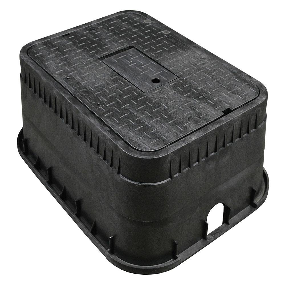 Jones Stephens M15002 15" Jumbo Water Meter Box and Black Reader Lid