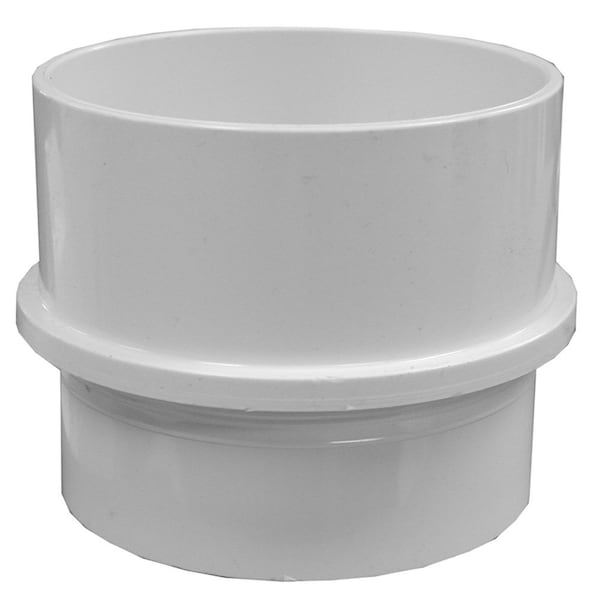 Jones Stephens PAB243 4" x 3" PVC DWV Adapter Coupling to DWV Hub