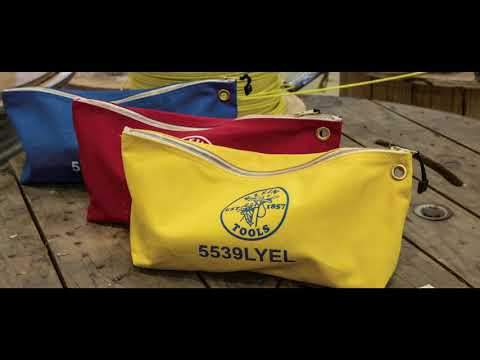 Klein Tools 5539LCPAK Klein Tools Large Canvas Bag with Zipper, Assorted