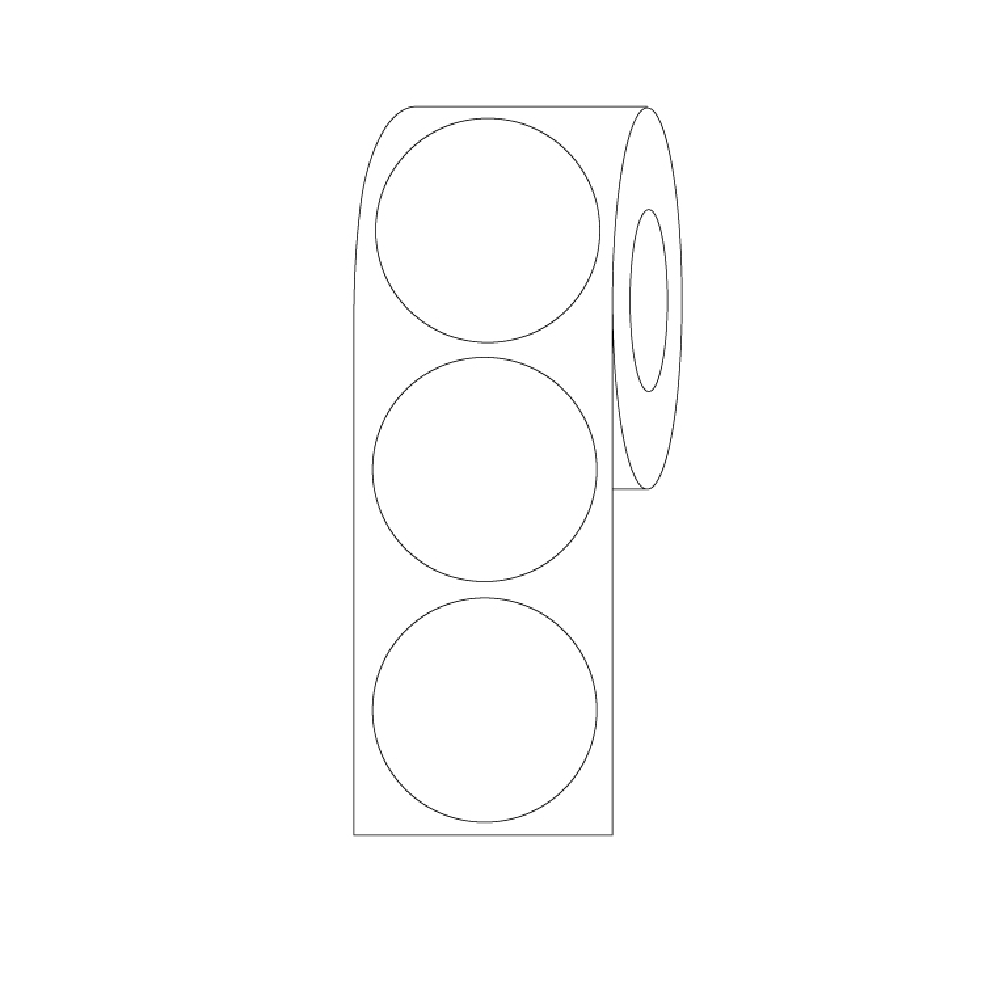 Globe Scientific LCR-25W Label Rolls Cryo 25mm Dots for 50mL Tubes White