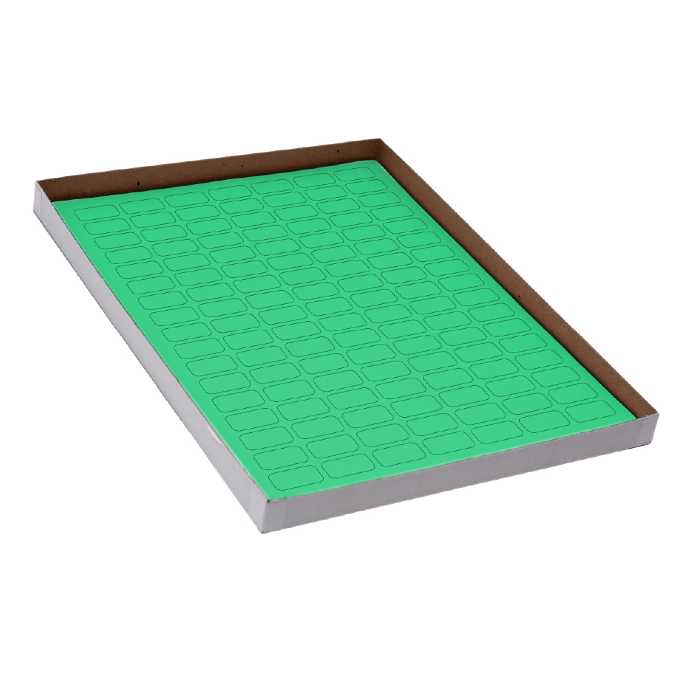 Globe Scientific LCS-24X13G Label Sheets Cryo 24x13mm for 0.5mL Tubes 20 Sheets 119 Labels per Sheet Green