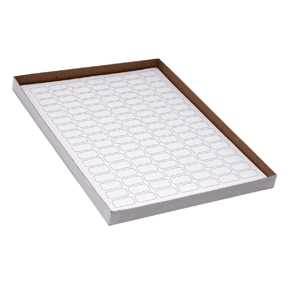 Globe Scientific LCS-24X13W Label Sheets Cryo 24x13mm for 0.5mL Tubes 20 Sheets 119 Labels per Sheet White