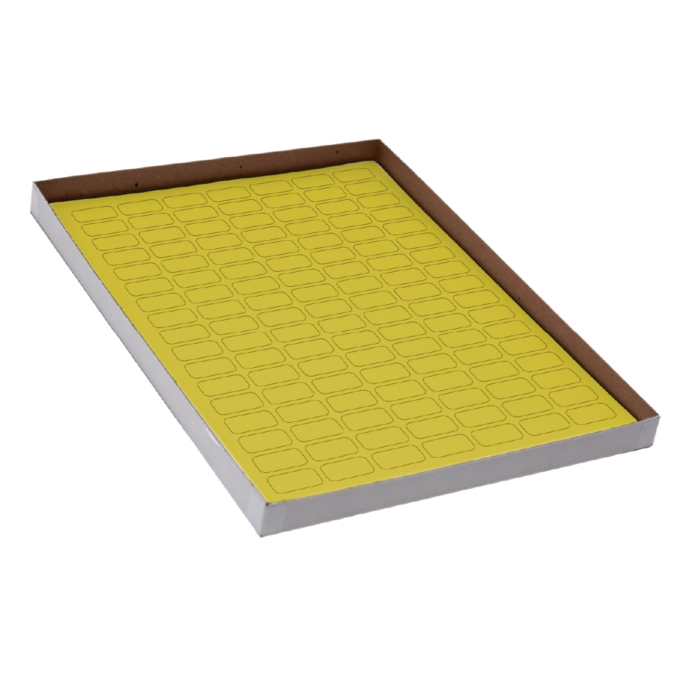 Globe Scientific LCS-24X13Y Label Sheets Cryo 24x13mm for 0.5mL Tubes 20 Sheets 119 Labels per Sheet Yellow