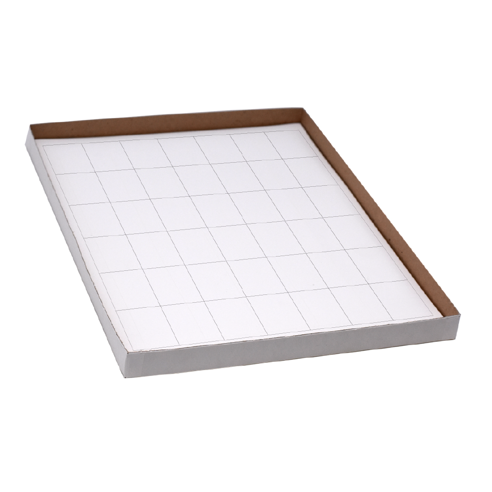 Globe Scientific LCS-28X44W Label Sheets Cryo 28x44mm for Racks and Boxes 20 Sheets 42 Labels per Sheet White