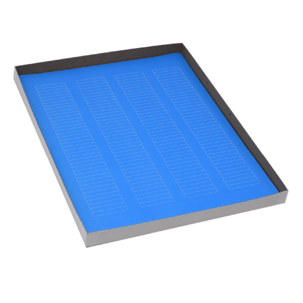Globe Scientific LCS-38X6B Label Sheets Cryo 38x6mm for Microplates 20 Sheets 156 Labels per Sheet Blue