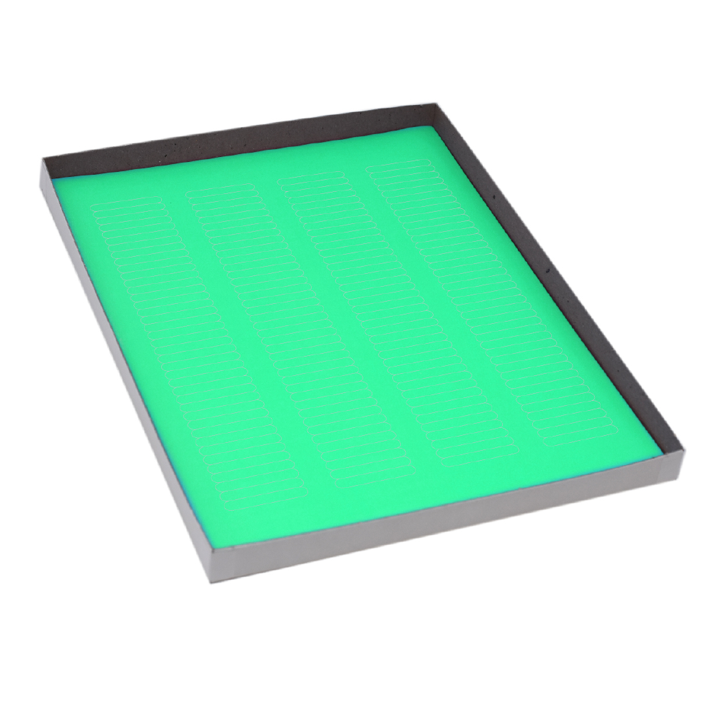 Globe Scientific LCS-38X6G Label Sheets Cryo 38x6mm for Microplates 20 Sheets 156 Labels per Sheet Green