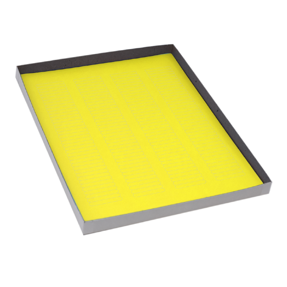 Globe Scientific LCS-38X6Y Label Sheets Cryo 38x6mm for Microplates 20 Sheets 156 Labels per Sheet Yellow