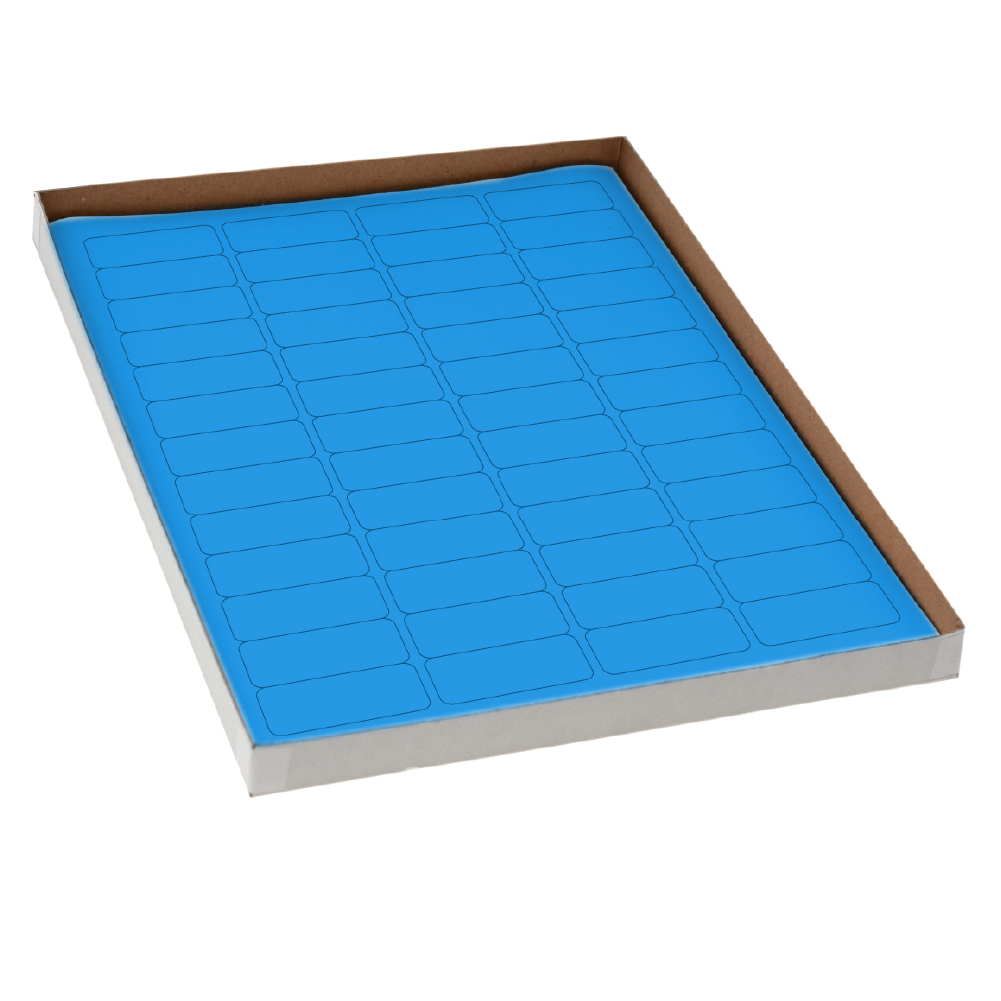 Globe Scientific LCS-43X19B Label Sheets Cryo 43x19mm for Cryovials 20 Sheets 52 Labels per Sheet Blue