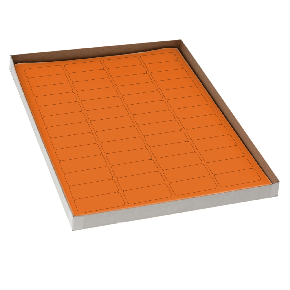 Globe Scientific LCS-43X19N Label Sheets Cryo 43x19mm for Cryovials 20 Sheets 52 Labels per Sheet Orange