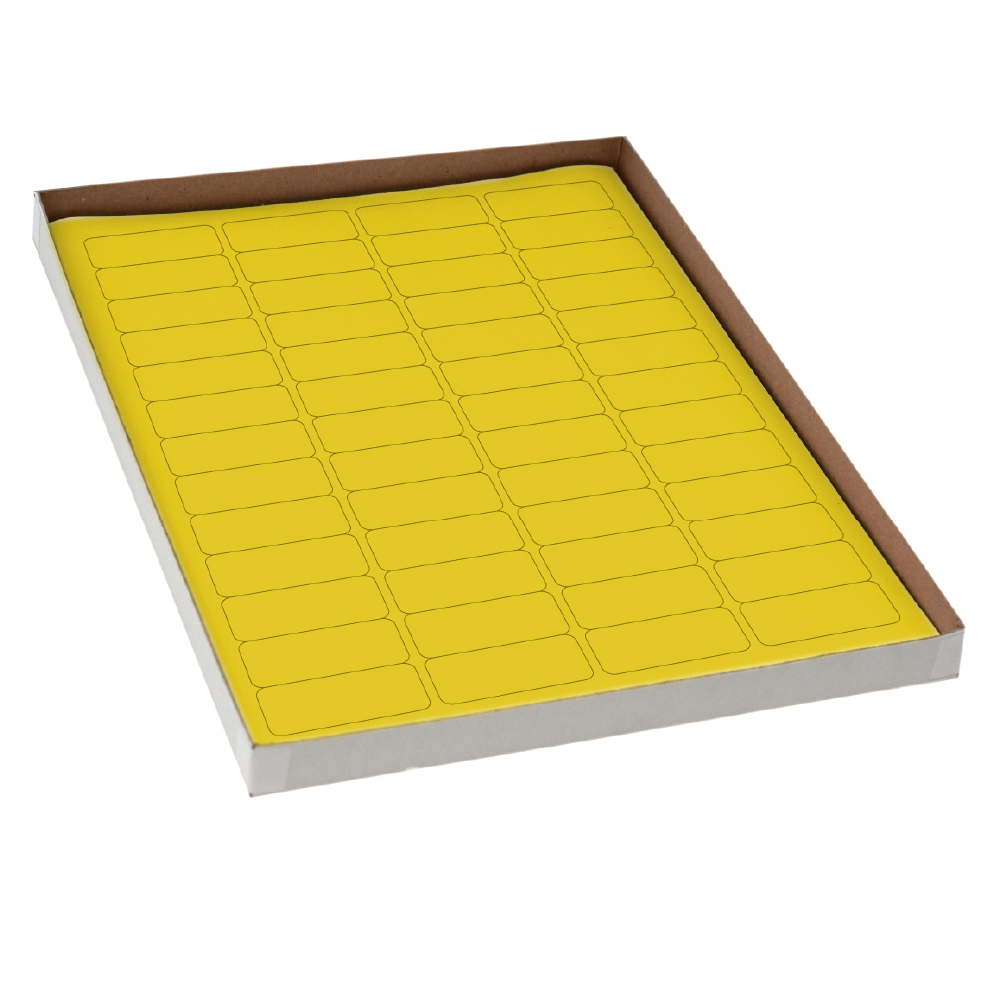 Globe Scientific LCS-43X19Y Label Sheets Cryo 43x19mm for Cryovials 20 Sheets 52 Labels per Sheet Yellow