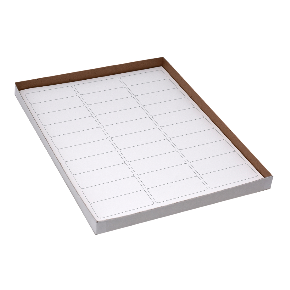 Globe Scientific LCS-67X25W Label Sheets Cryo 67x25mm for Racks and Boxes 20 Sheets 30 Labels per Sheet White