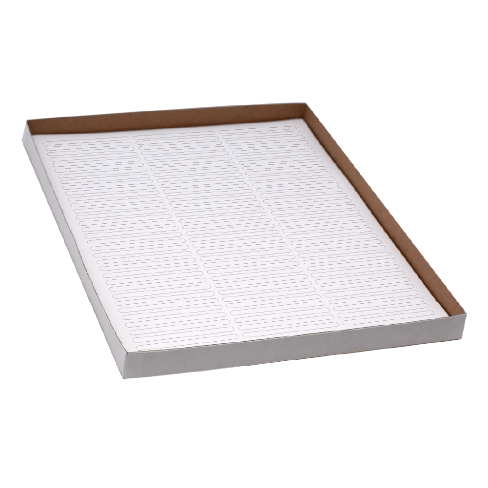 Globe Scientific LCS-67X5W Label Sheets Cryo 67x5mm for Microplates 20 Sheets 99 Labels per Sheet White