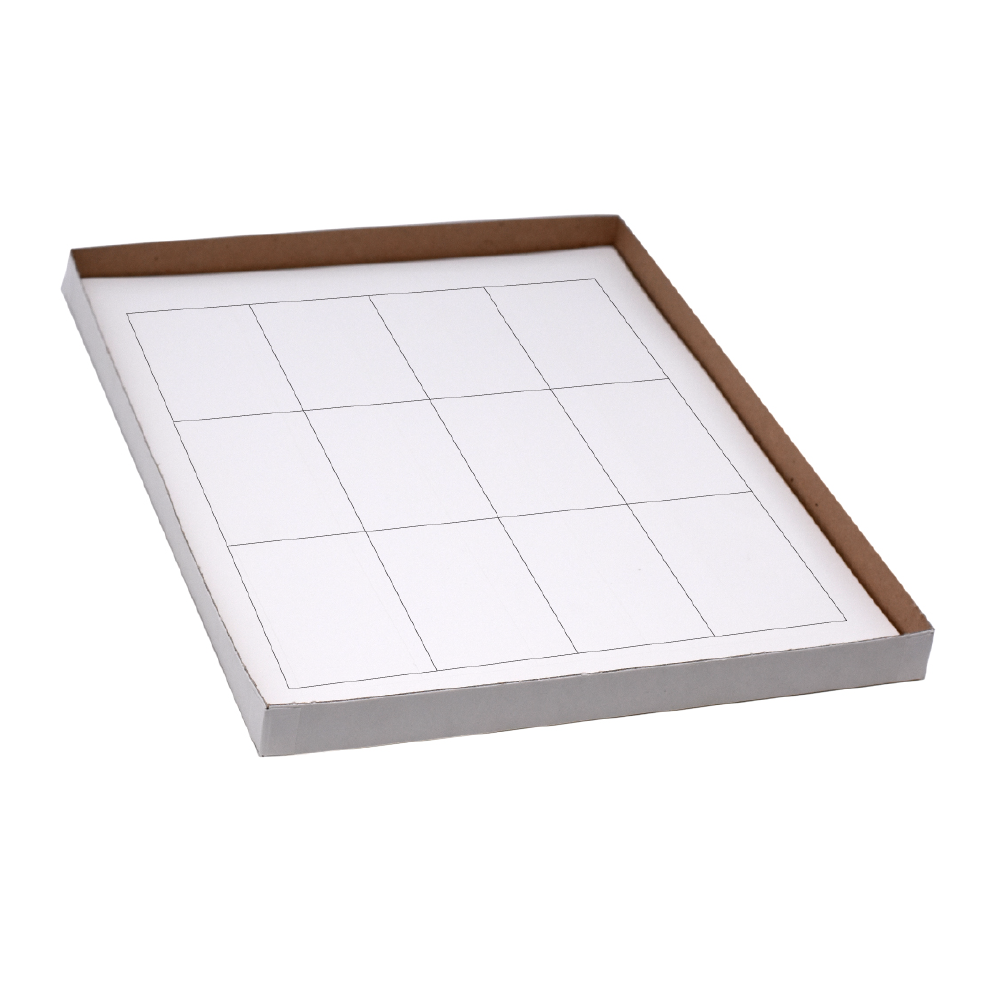 Globe Scientific LCS-76X51W Label Sheets Cryo 76x51mm for Racks and Boxes White