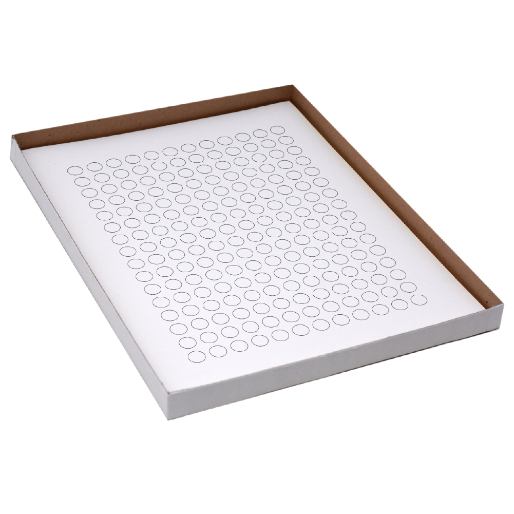 Globe Scientific LCS-D95W Label Sheets Cryo 9.5mm Dots for 0.5-1.5mL Tubes 20 Sheets 192 Labels per Sheet White