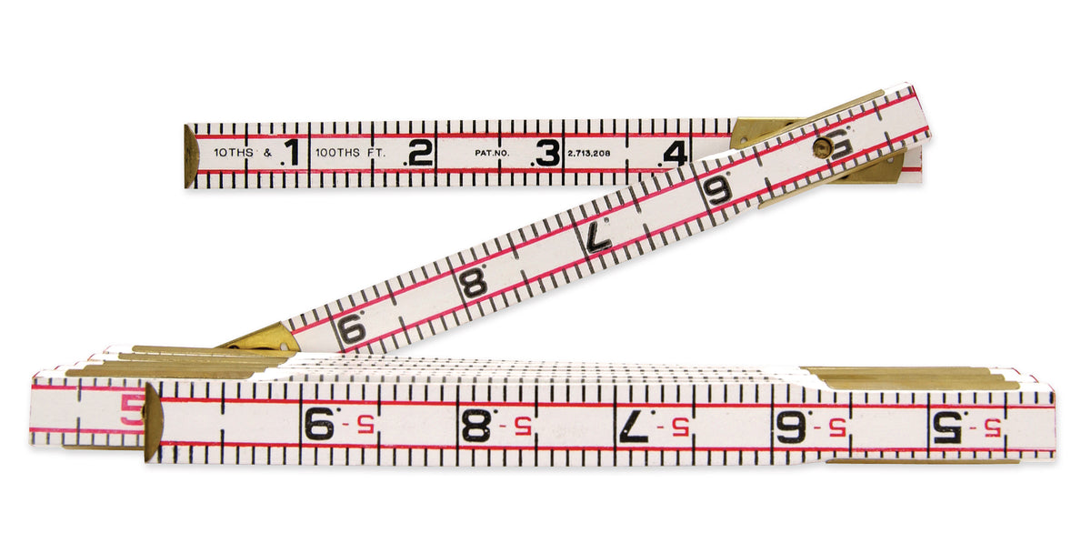 Lufkin 1066DN 5/8" X 6' Red End® Engineer's Scale Wood Rule