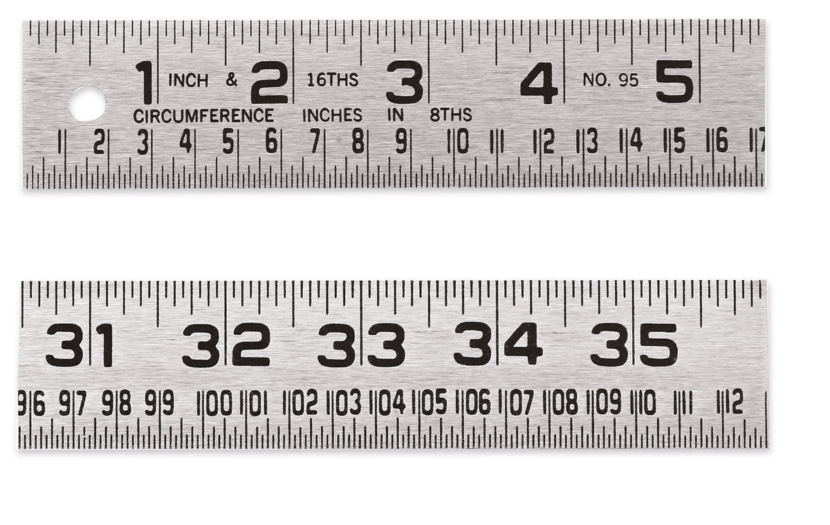 Lufkin 954FTN 1-1/4" x 4' Tinner's Circumference Steel Rule
