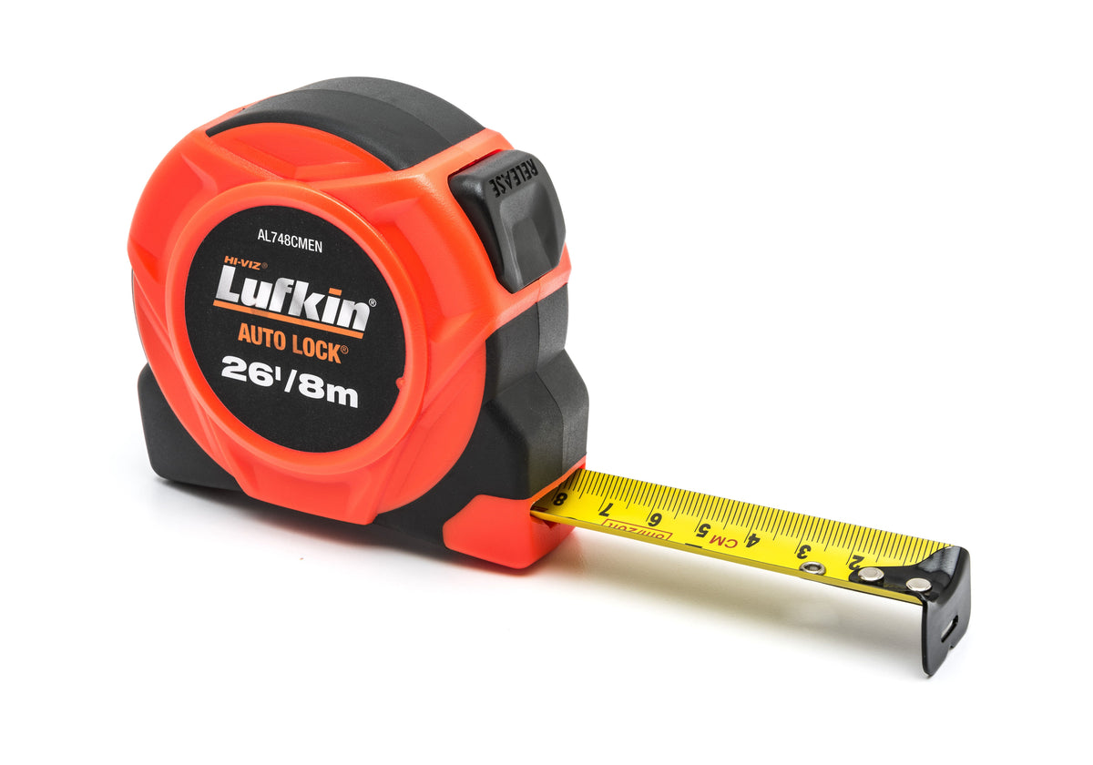 Lufkin AL748CMEN 25mm x 8m Auto-Lock Yellow Clad Tape Measure