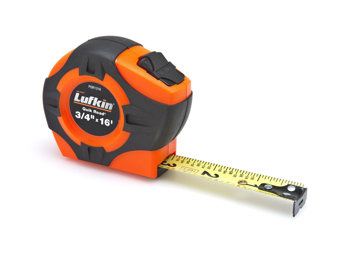 Lufkin PQR1316N 3/4" x 16' Quikread® Power Return Yellow Clad Tape Measure