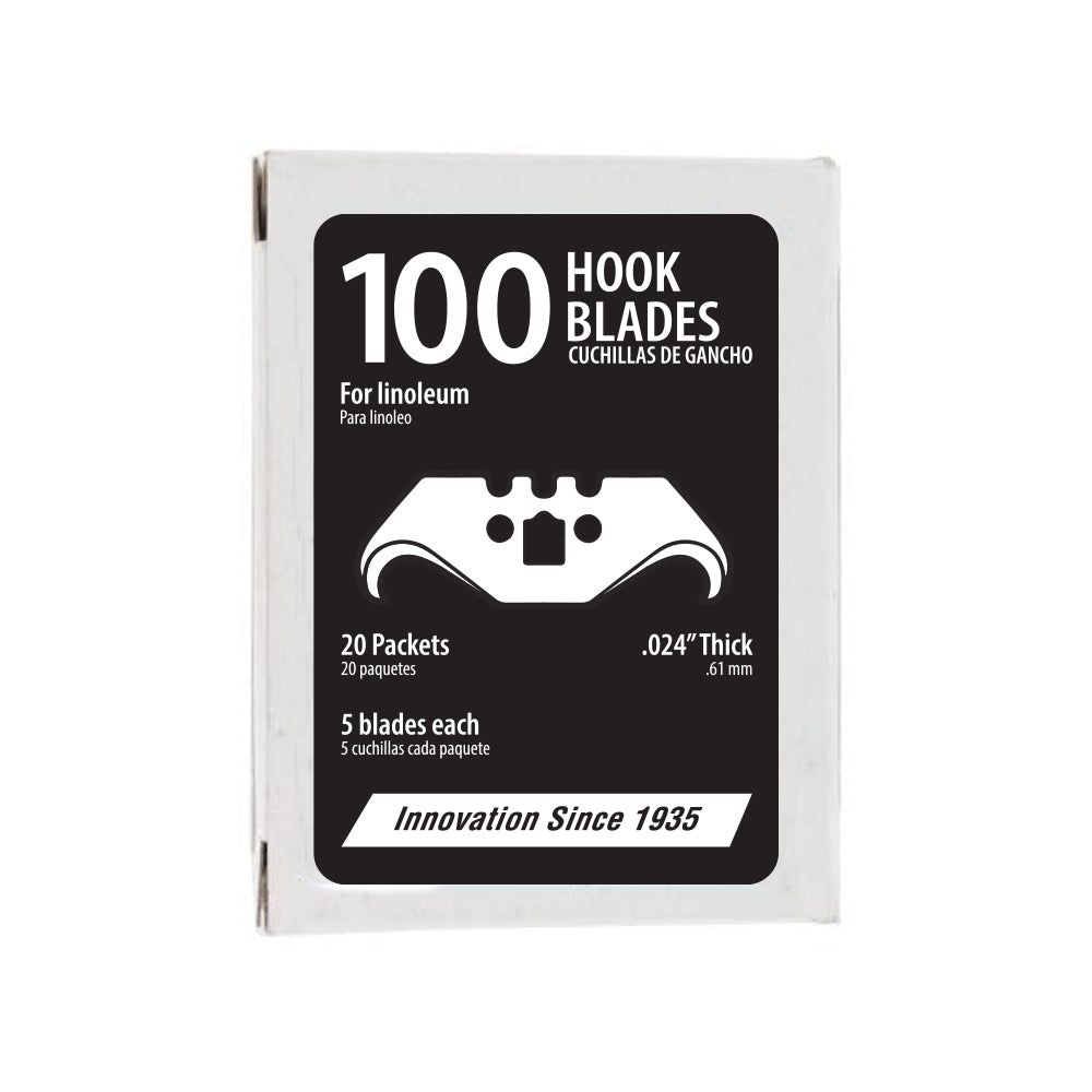 Allway LKB100 3-Notch Linoleum Hook Blades, 100-Pack
