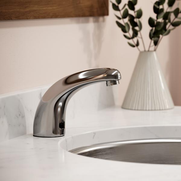 Elkay LKB736C Commercial Electronic Lavatory Battery Powered Deck Mount Faucet with Cast Fixed Spout Chrome