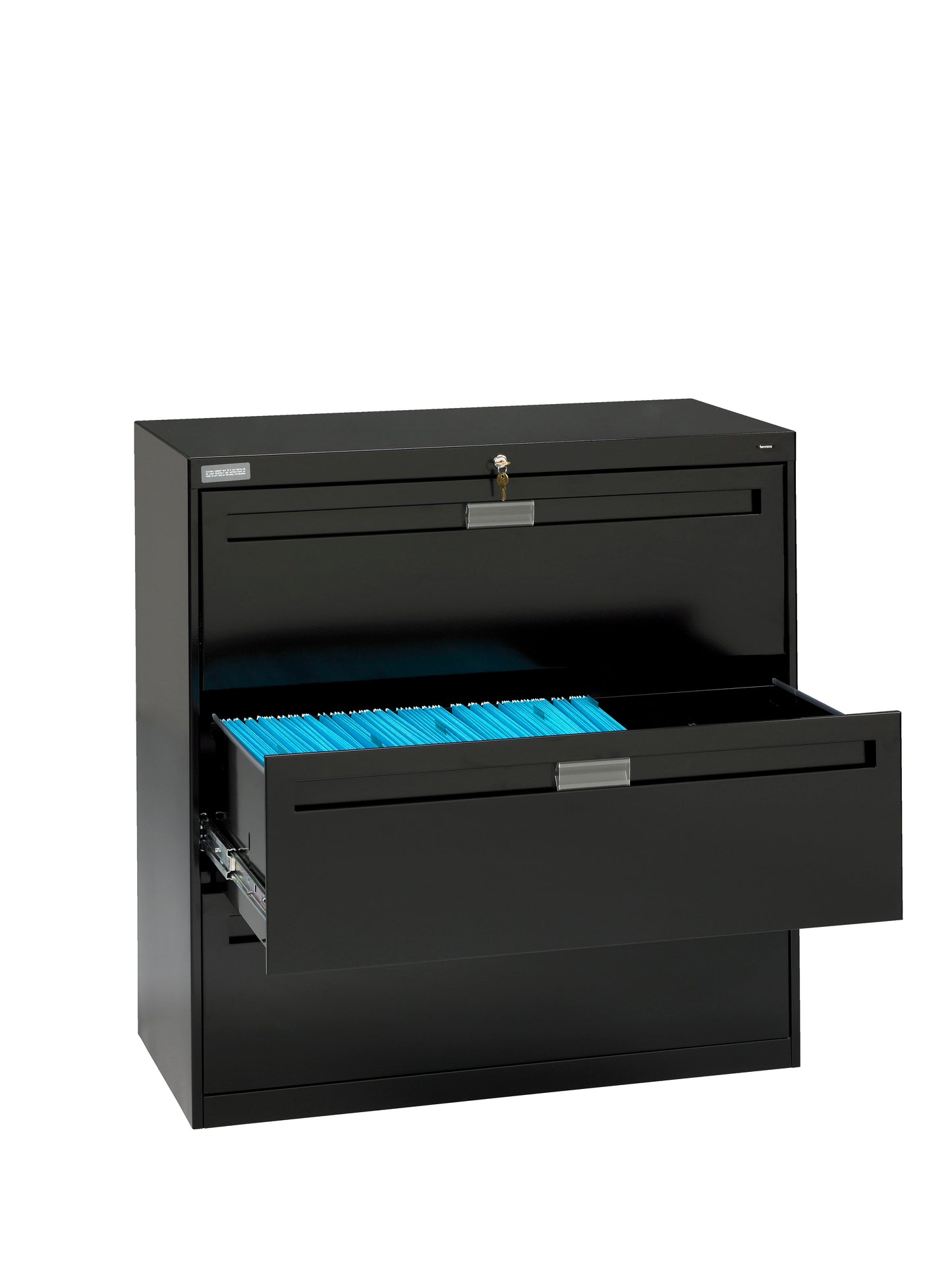 Tennsco LPL3636L30 3 High Lateral Files With Fixed Drawer Fronts