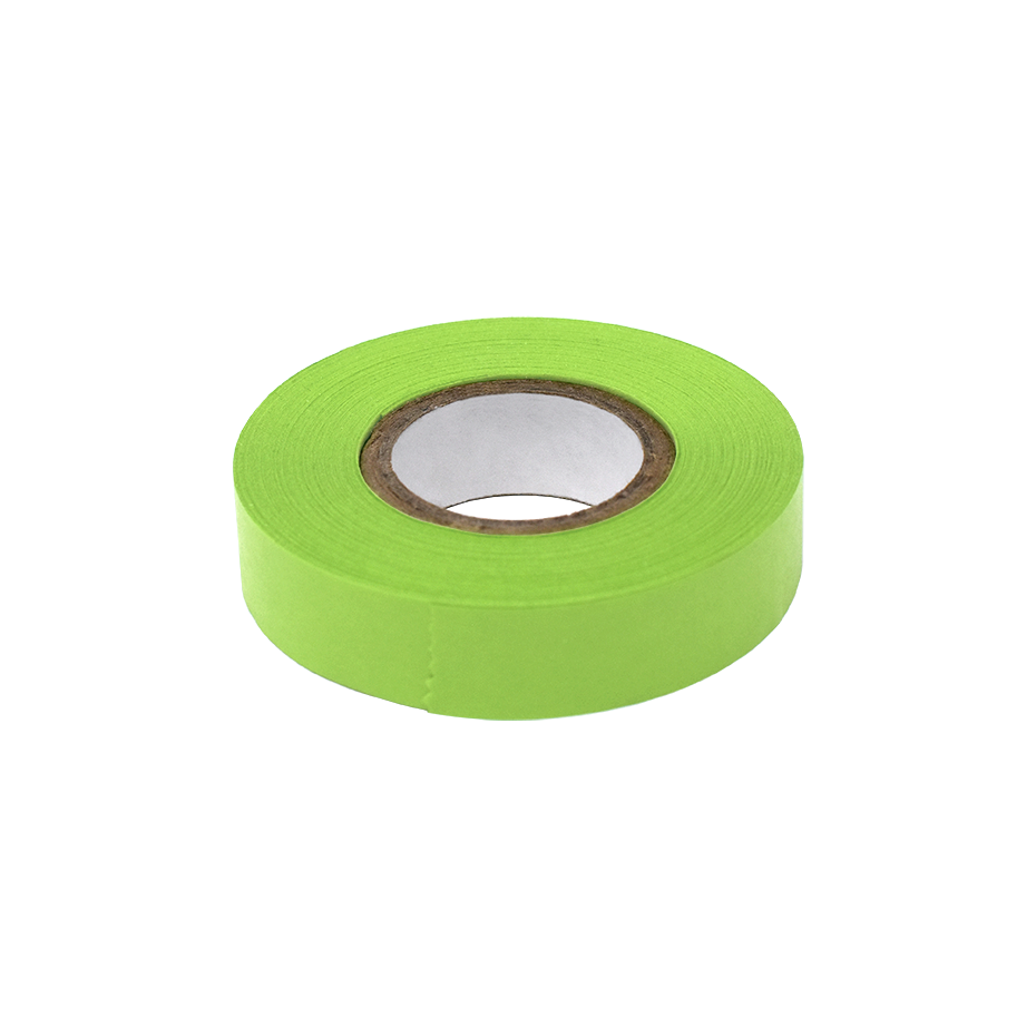 Globe Scientific LT-05X500LM Labeling Tape 1/2" x 500" per Roll 6 Rolls/Box Lime