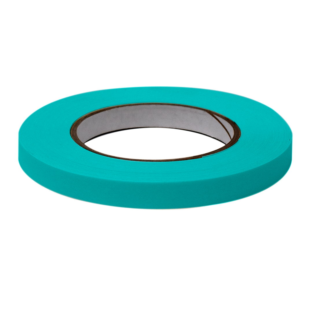 Globe Scientific LT-05X60A Labeling Tape 1/2" x 60yd per Roll 6 Rolls/Case Aqua
