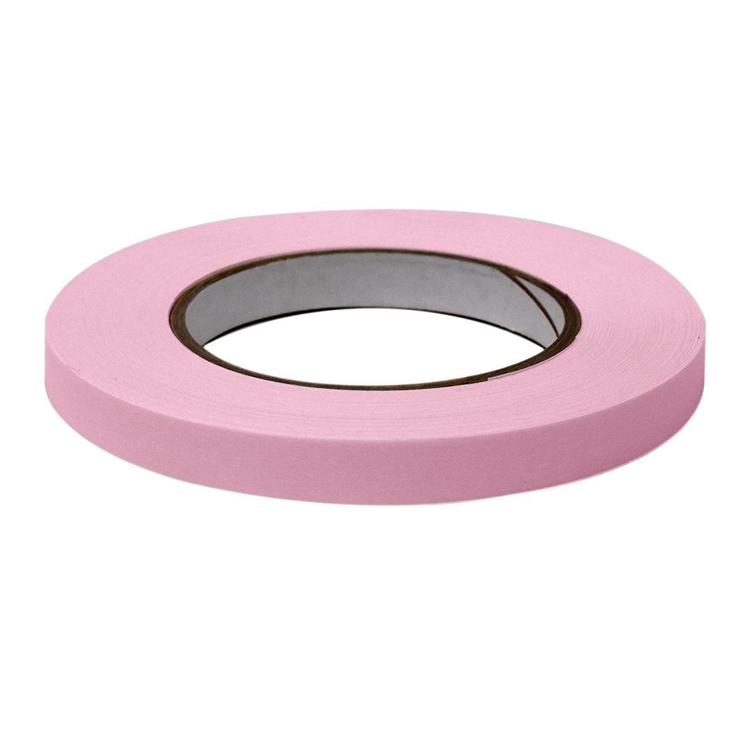 Globe Scientific LT-05X60P Labeling Tape 1/2" x 60yd per Roll 6 Rolls/Case Pink