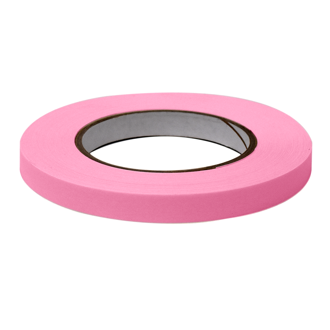Globe Scientific LT-05X60RS Labeling Tape 1/2" x 60yd per Roll 6 Rolls/Case Rose