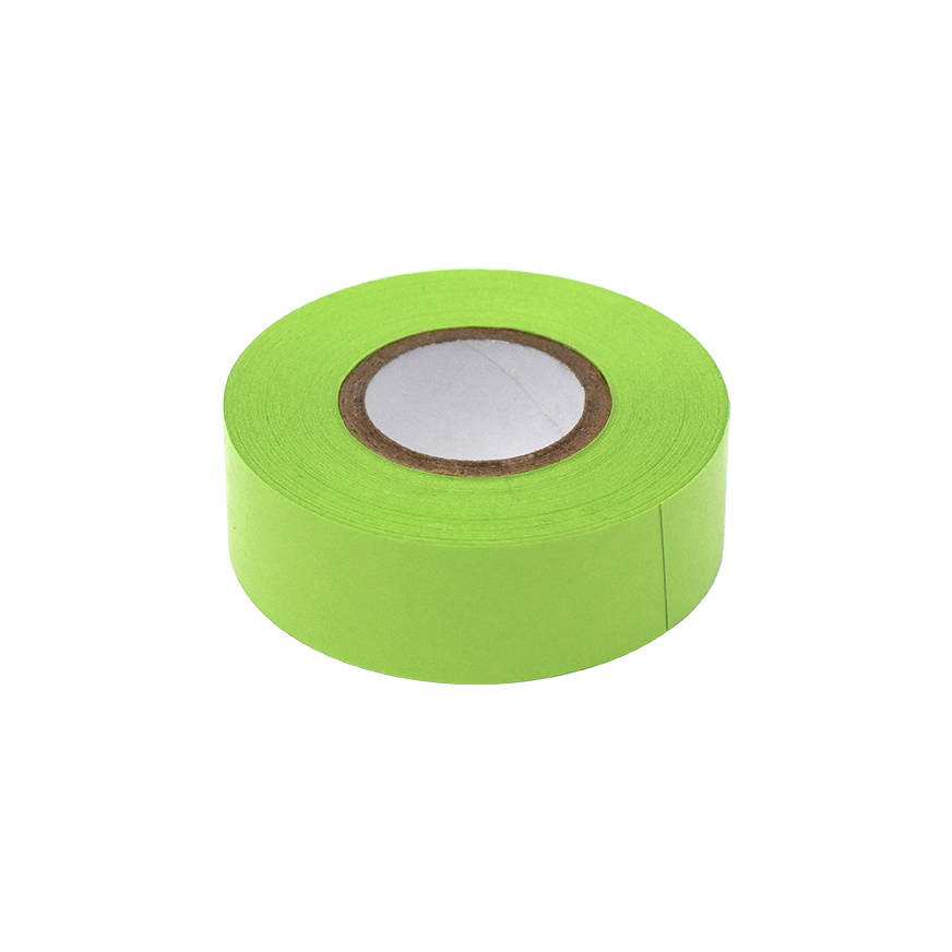 Globe Scientific LT-075X500LM Labeling Tape 3/4" x 500" per Roll 4 Rolls/Box Lime