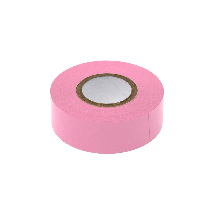 Globe Scientific LT-075X500P Labeling Tape 3/4" x 500" per Roll 4 Rolls/Box Pink
