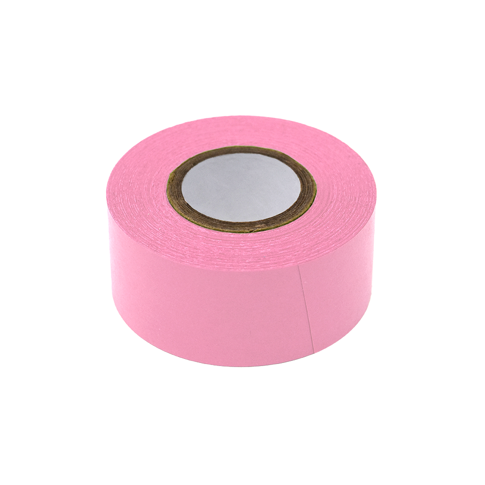 Globe Scientific LT-1X500P Labeling Tape 1" x 500" per Roll 3 Rolls/Box Pink