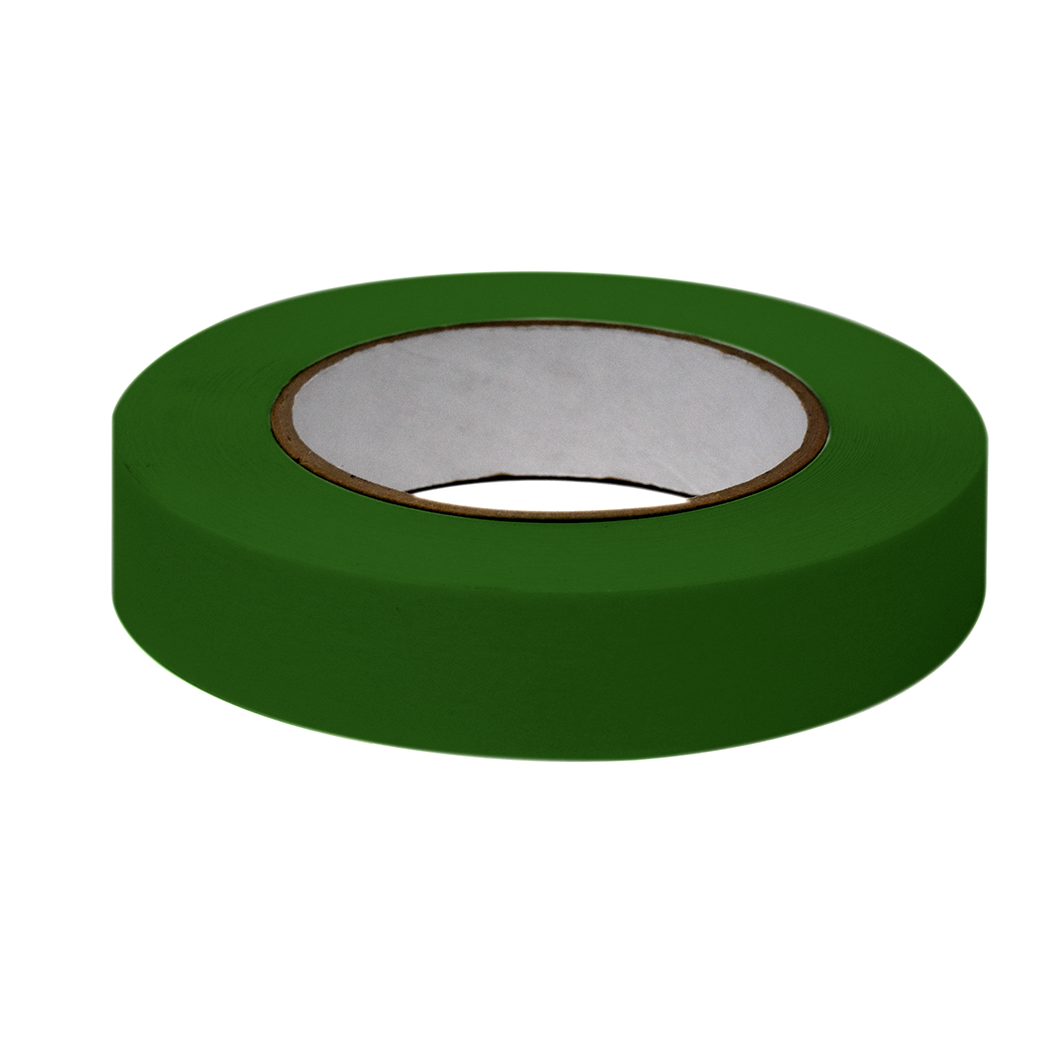 Globe Scientific LT-1X60DKG Labeling Tape 1" x 60yd per Roll 3 Rolls/Case Dark Green