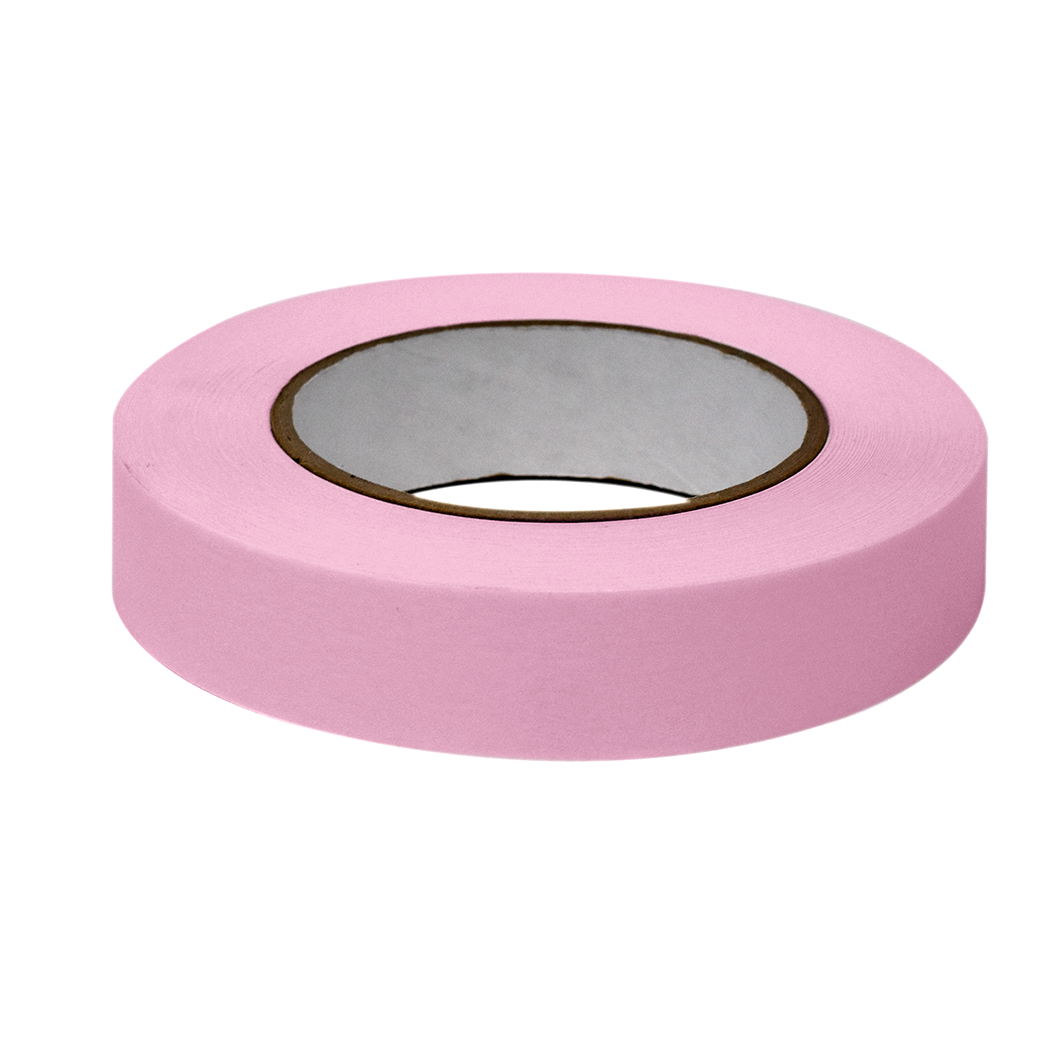 Globe Scientific LT-1X60P Labeling Tape 1" x 60yd per Roll 3 Rolls/Case Pink