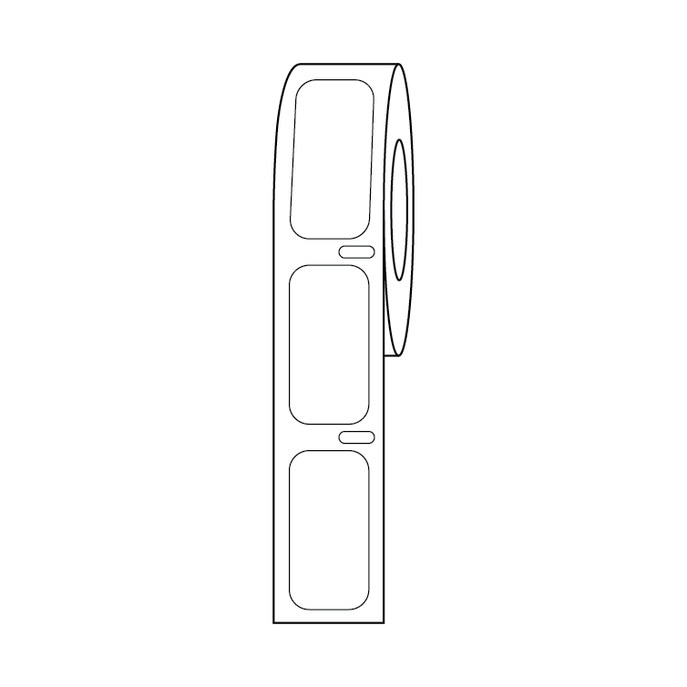 Globe Scientific LTC-27X13W Label Roll Cryo Direct Thermal 27x13mm for Cryogenic Vials White