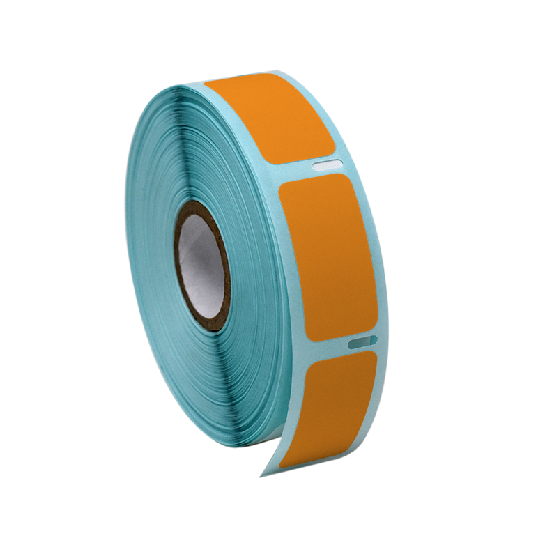 Globe Scientific LTC-38X19N Label Roll Cryo Direct Thermal 38x19mm for Large Vials and Tubes Orange