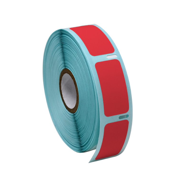 Globe Scientific LTC-38X19R Label Roll Cryo Direct Thermal 38x19mm for Large Vials and Tubes Red