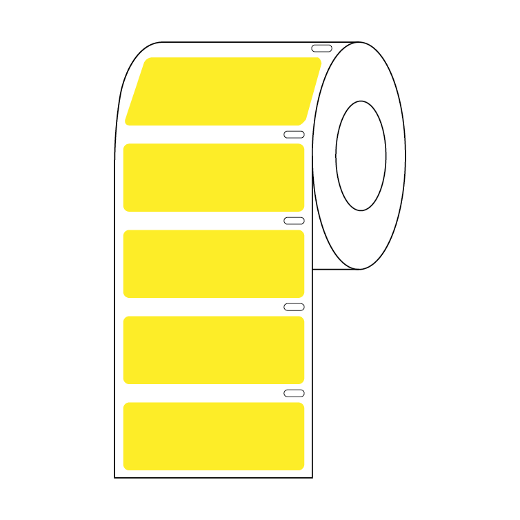 Globe Scientific LTC-51X19Y Label Roll Cryo Direct Thermal 51x19mm for Large Tubes Racks and Boxes Yellow