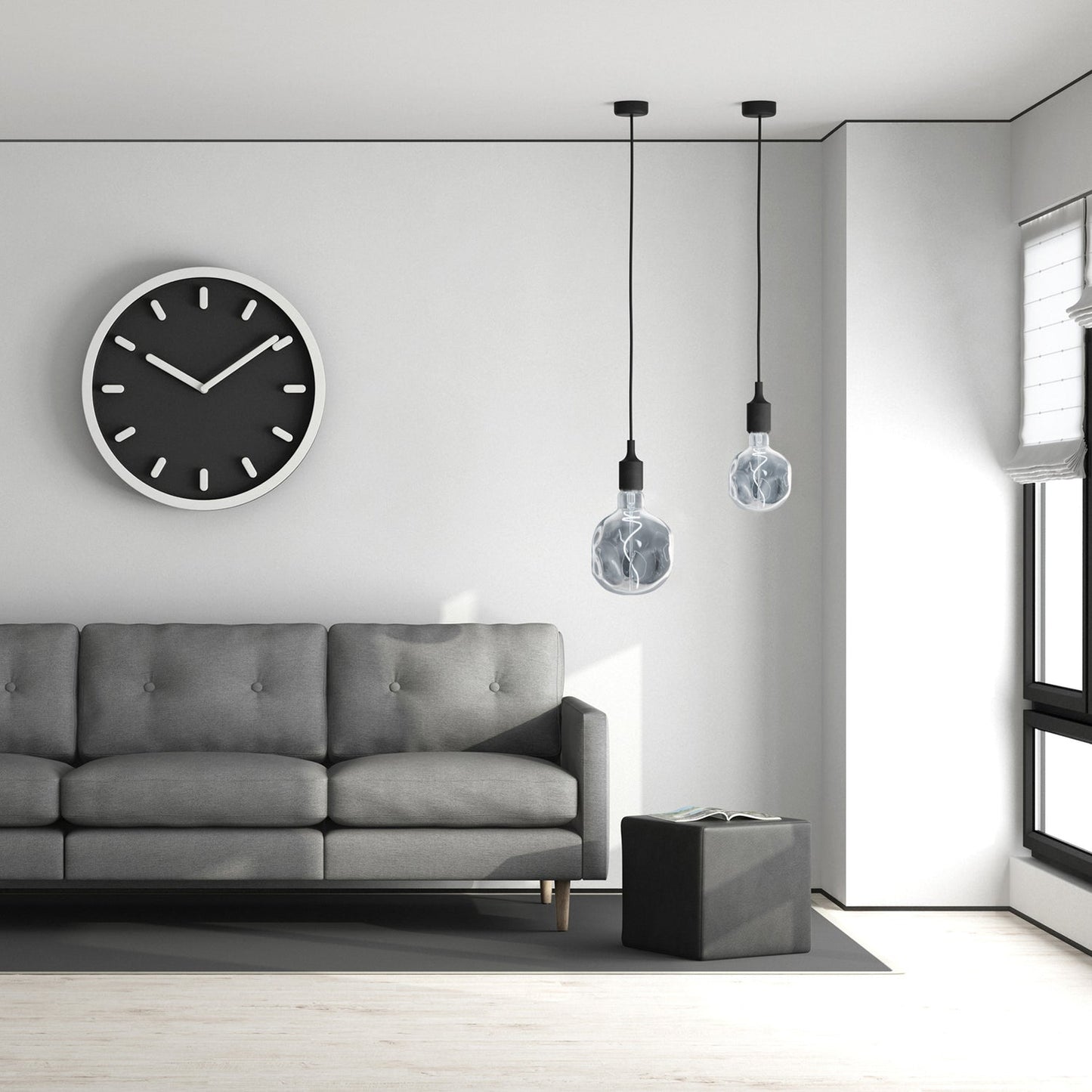 Feit Electric LUNA/7/SMK/FIL 6.5W (60W Replacement) PS50 E26 Dimmable Spiral Filament Smoke Glass Vintage Edison LED Light Bulb, Daylight