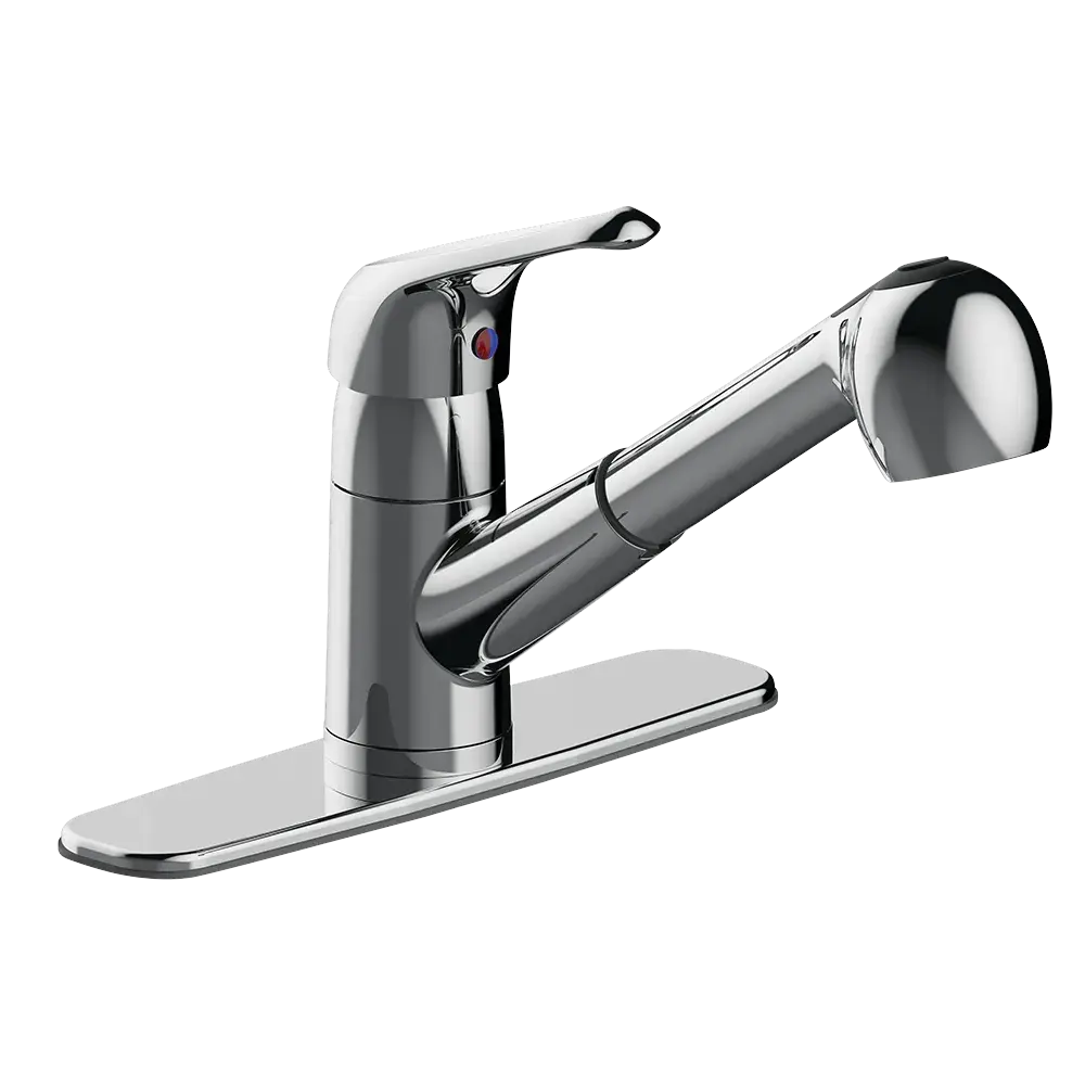 Matco-Norca LV-150C Leverage Single Handle Pull Out Kitchen Faucet, Chrome